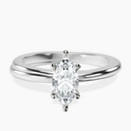 Platinum Juniper Crossover Solitaire Lab Diamond Ring front image