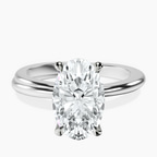 Platinum Juniper Crossover Solitaire Lab Diamond Ring front image