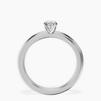 18kt White Gold Juniper Crossover Solitaire Lab Diamond Ring side right image one