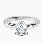 Platinum Juniper Crossover Solitaire Lab Diamond Ring front image