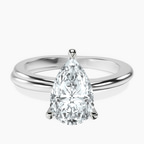 9ct White Gold Juniper Crossover Solitaire Lab Diamond Ring front image