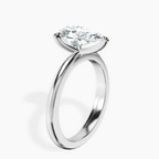 9ct White Gold Juniper Crossover Solitaire Lab Diamond Ring standing product image one