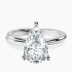 Platinum Juniper Crossover Solitaire Lab Diamond Ring front image