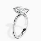 Platinum Juniper Crossover Solitaire Lab Diamond Ring standing product image one