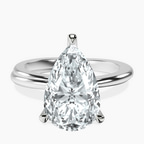 Platinum Juniper Crossover Solitaire Lab Diamond Ring front image