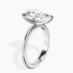 Platinum Juniper Crossover Solitaire Lab Diamond Ring standing product image one