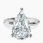 Platinum Juniper Crossover Solitaire Lab Diamond Ring front image