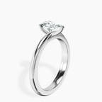 18kt White Gold Juniper Crossover Solitaire Lab Diamond Ring standing product image one