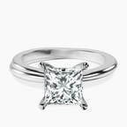 9ct White Gold Juniper Crossover Solitaire Lab Diamond Ring front image