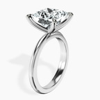 18kt White Gold Juniper Crossover Solitaire Lab Diamond Ring standing product image one