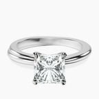 18ct White Gold Juniper Crossover Solitaire Lab Diamond Ring front image