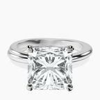 18kt White Gold Juniper Crossover Solitaire Lab Diamond Ring front image