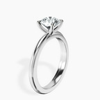 Platinum Juniper Crossover Solitaire Lab Diamond Ring standing product image one