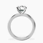18kt White Gold Juniper Crossover Solitaire Lab Diamond Ring side right image one