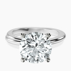 Platinum Juniper Crossover Solitaire Lab Diamond Ring front image