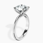 Platinum Juniper Crossover Solitaire Lab Diamond Ring standing product image one