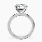 18kt White Gold Juniper Crossover Solitaire Lab Diamond Ring side right image one