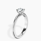14kt White Gold Juniper Crossover Solitaire Lab Diamond Ring standing product image one
