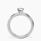 14kt White Gold Juniper Crossover Solitaire Lab Diamond Ring side right image one