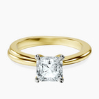 10kt Yellow Gold Juniper Crossover Solitaire Lab Diamond Ring front image