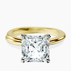 18kt Yellow Gold Juniper Crossover Solitaire Lab Diamond Ring front image