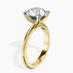 18kt Yellow Gold Juniper Crossover Solitaire Lab Diamond Ring standing product image one