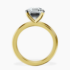 18kt Yellow Gold Juniper Crossover Solitaire Lab Diamond Ring side right image one
