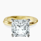 18kt Yellow Gold Juniper Crossover Solitaire Lab Diamond Ring front image
