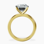 18kt Yellow Gold Juniper Crossover Solitaire Lab Diamond Ring side right image one