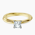 18kt Yellow Gold Juniper Crossover Solitaire Lab Diamond Ring front image
