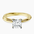 10kt Yellow Gold Juniper Crossover Solitaire Lab Diamond Ring front image