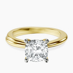 9ct Yellow Gold Juniper Crossover Solitaire Lab Diamond Ring front image