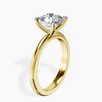 14kt Yellow Gold Juniper Crossover Solitaire Lab Diamond Ring standing product image one