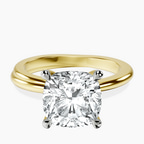 14kt Yellow Gold Juniper Crossover Solitaire Lab Diamond Ring front image