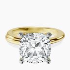 18kt Yellow Gold Juniper Crossover Solitaire Lab Diamond Ring front image