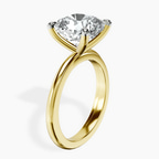 18kt Yellow Gold Juniper Crossover Solitaire Lab Diamond Ring standing product image one