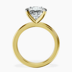 18kt Yellow Gold Juniper Crossover Solitaire Lab Diamond Ring side right image one