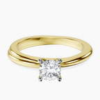 14kt Yellow Gold Juniper Crossover Solitaire Lab Diamond Ring front image
