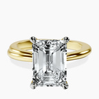 14kt Yellow Gold Juniper Crossover Solitaire Lab Diamond Ring front image