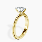 18kt Yellow Gold Juniper Crossover Solitaire Lab Diamond Ring standing product image one