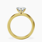 18kt Yellow Gold Juniper Crossover Solitaire Lab Diamond Ring side right image one