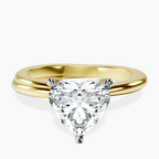 18ct Yellow Gold Juniper Crossover Solitaire Lab Diamond Ring front image