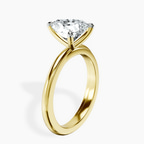 14kt Yellow Gold Juniper Crossover Solitaire Lab Diamond Ring standing product image one