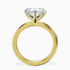 10kt Yellow Gold Juniper Crossover Solitaire Lab Diamond Ring side right image one
