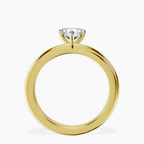 14kt Yellow Gold Juniper Crossover Solitaire Lab Diamond Ring side right image one