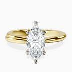 14kt Yellow Gold Juniper Crossover Solitaire Lab Diamond Ring front image