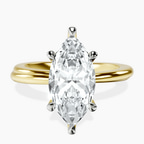 14kt Yellow Gold Juniper Crossover Solitaire Lab Diamond Ring front image