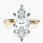 14kt Yellow Gold Juniper Crossover Solitaire Lab Diamond Ring front image