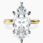 14kt Yellow Gold Juniper Crossover Solitaire Lab Diamond Ring front image