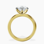 14kt Yellow Gold Juniper Crossover Solitaire Lab Diamond Ring side right image one